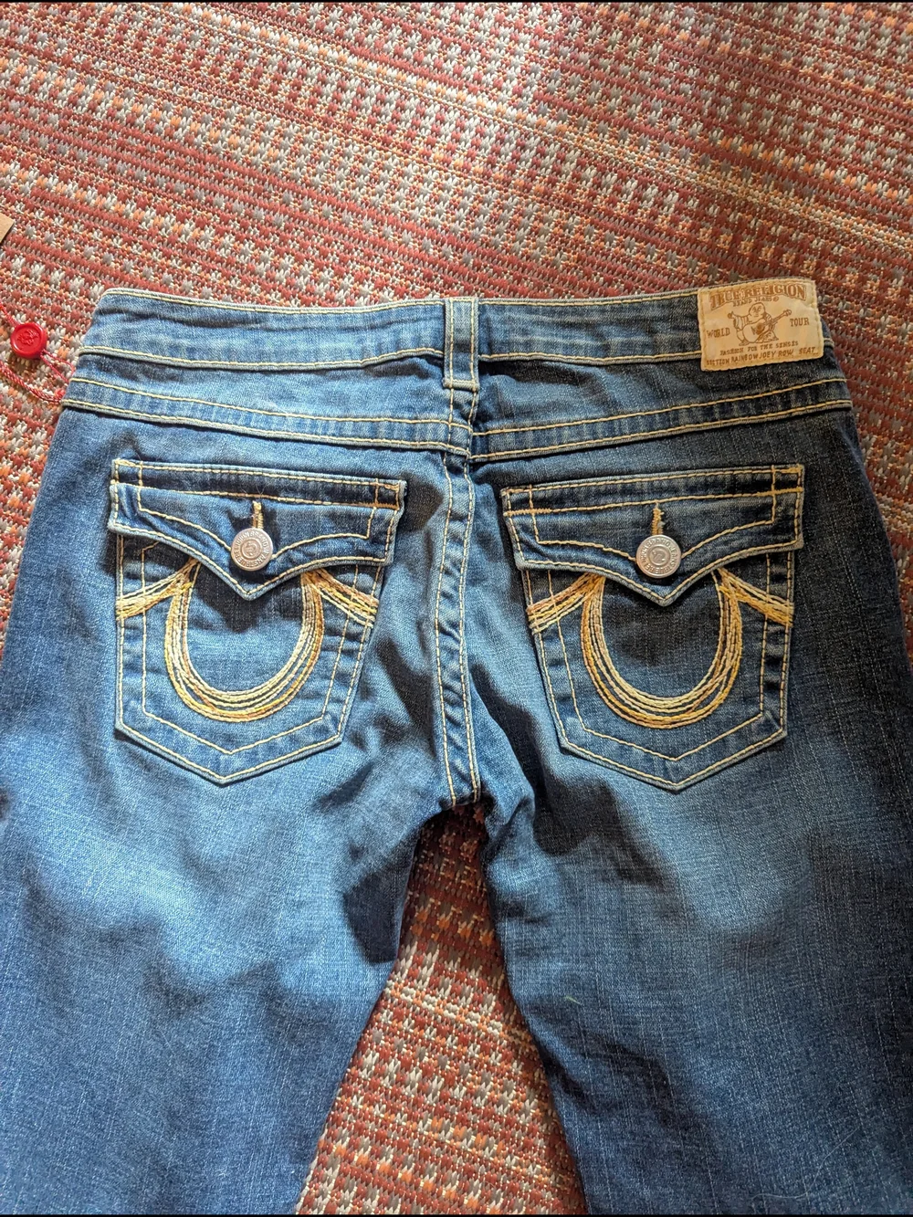 True Religion Joey Rainbow Mid-Blue Flared Jeans - Picture 4 of 11